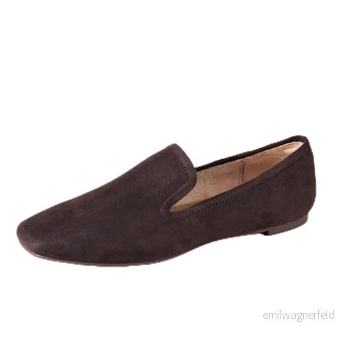 Amazon Essentials dam mjuk minimal loaferSoft loafer, Mörkbrun fuskmocka, 38 EU 197153130750