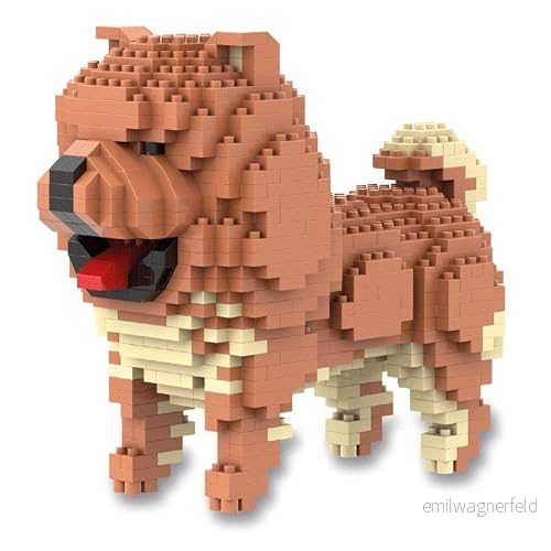 Atomic Building Figur att bygga med miniatyrblock. Chow Dog 8436556155581