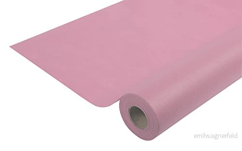 Pronappe Bordsduk R782551I engångsduk av spunbond fleece längd 25 m bredd 1,20 (per rulle) färg puderrosa rivbeständigt, vattenavvisande och avtorkbart material 3281517825516