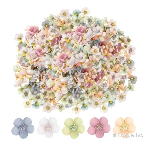 150 pappersblommor tusensköna, handgjorda pappersblommor, konstgjorda blommor för hantverk, bröllopsdekoration, gör det själv 735407727402