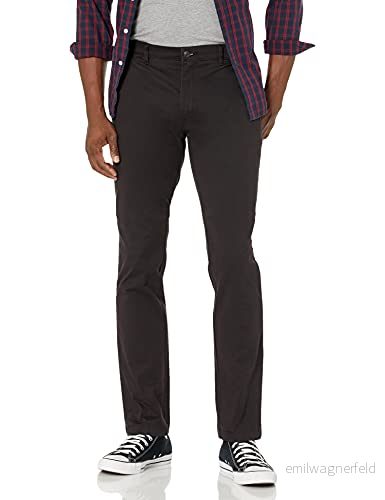 Amazon Essentials Skinny Fit Tvättade Comfort Stretch Chino Byxa (tidigare Goodthreads), Svart, 28 W x 29 L 193548114497