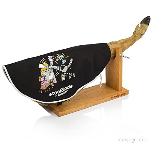 Steelblade T 404 uxumusu Färg Svart Bomull 50% Överdrag 55 cm Perfekt för både skinka och pallar modell, C Quijote 8436587930270