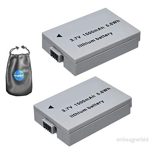 amsahr Digital ersättning kamera och videokamera batteri för Canon BP110, VIXIA HF R20, R20 pack med 2 Inkluderar linstillbehörspåse 845925092583