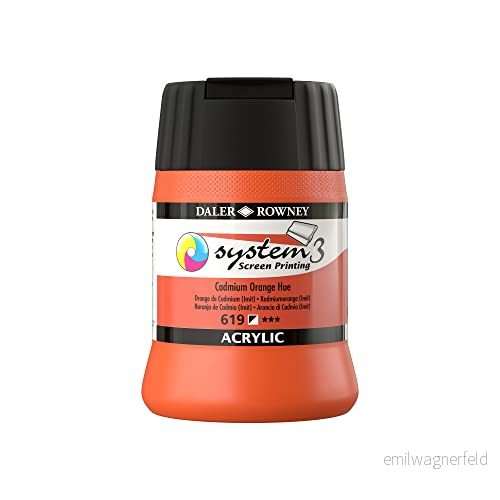 SYSTEM3 250 ml SKÄRM Tryck CADMIUM ORANGE HUE 5011386123950