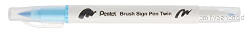 Pentel Penselskylt penna dubbel spets babyblå 10 pack 4711577072487