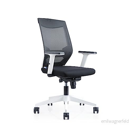Rocada Ergonomiskt kontorsstol Lumbar Reglering Hjulstol, Luta och bekväm Klädd med Mesh Brandsläckt tyg Svart färg 8427951908605