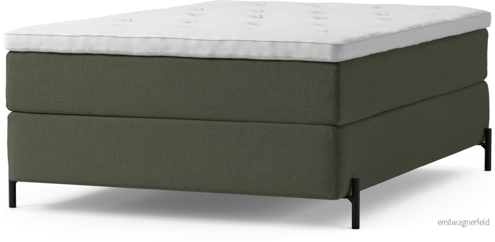 Delux Dream Kontinentalsäng, enkelsäng 140 cm med bäddmadrass och sängben raUzM
