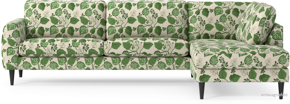 Bridge 3-sits soffa med divan höger T6fts