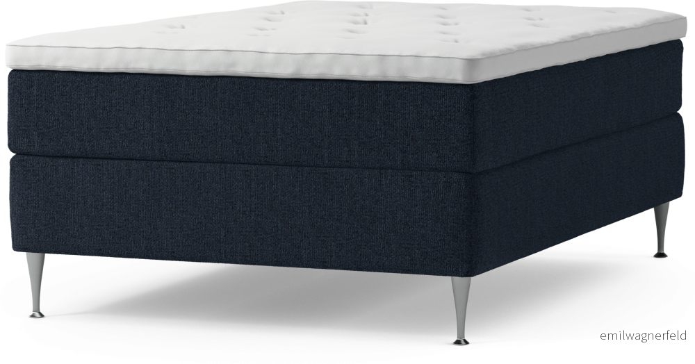 Delux Dream Kontinentalsäng, enkelsäng 140 cm med bäddmadrass och sängben MMf4V