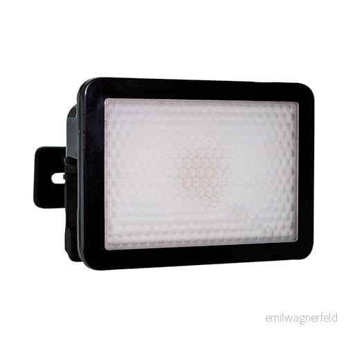 TIBELEC 349220 svart LED-projektor extra platt 10 W 710 lumen-icke-trådbunden 5 års garanti, aluminium, W, 45 x 148 97 mm 3233550349221