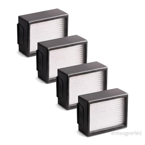 4 st ersättningsfilter kompatibel med iRobot Roomba e & i Series E5, E6, i3, i3+, i4, i4+, i5, i5+, i6, i6+, i7, i7+, i8, i8+ Plus, robotdammsugare 797689871952
