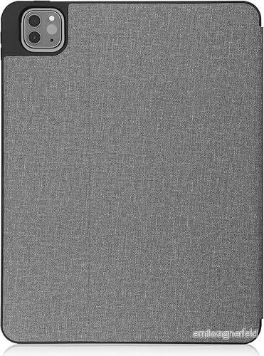 HUEZOE Fodral för iPad Pro 11 tum, modell 2021/2020/2018, mjuk TPU baksida denimtextur skydd fällbart stativ skyddsfodral med pennhållare, automatisk sömn/vakning, blå 7627528603969