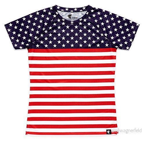 HOOPOE T shirt Flaggan Förenta staterna Kvinna, Kortärmad Löpning, Gym #StarsAndStripes 8435524900284