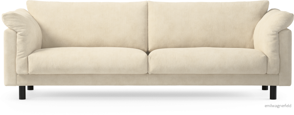 Cherrie 4-sits soffa, fast klädsel 40taQ