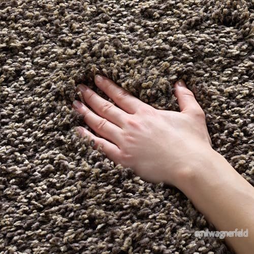 Safavieh Shaggy inomhus vävd rektangel områdesmatta, California shag kollektion, SG151, i svamp, 160 x 229 cm för vardagsrum, sovrum eller alla inomhusutrymmen 683726390145