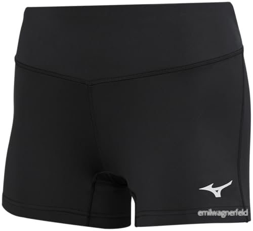 Mizuno kvinnors seger kort 440656.905S.08.XXL Victory 3,5 tum Inseam volleyboll shorts Svart L 889961183324