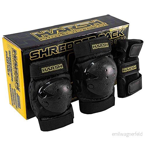 Harsh Shredder 3-pack Vuxna Protektorset - Svart - L 9334052051774