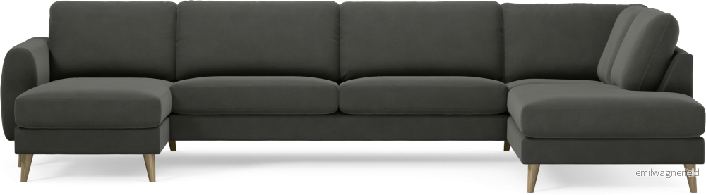 Bridge 3-sits soffa med schäslong vänster och divan höger ATsbw