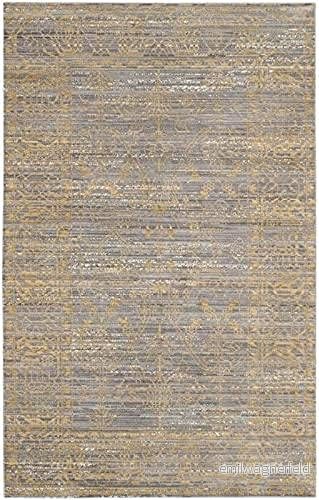 Safavieh moderiktig matta, VAL104, vävd polyester, grå/guld, 90 x 150 cm 889048188198