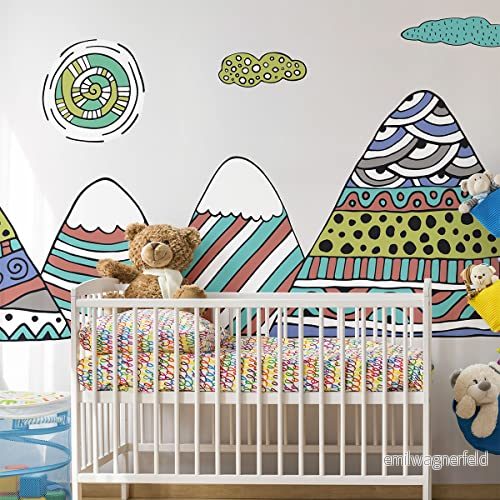 Ambiance Sticker Barnklistermärken skandinaviska berg Anoushka 100 x 150 cm 5415231627677