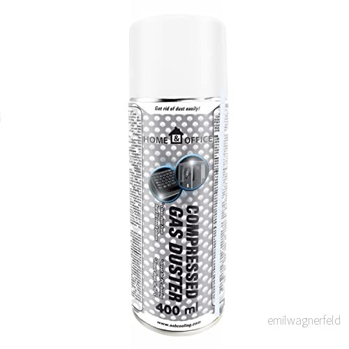 AABCOOLING 1x400 ml Home&Office Compressed Gas Duster luftdammare för rengöring av dator, tangentbord och annan kontorsutrustning, luftkompressor, PC tangentbordstvätt, aerosoldammare K2 5907678909206