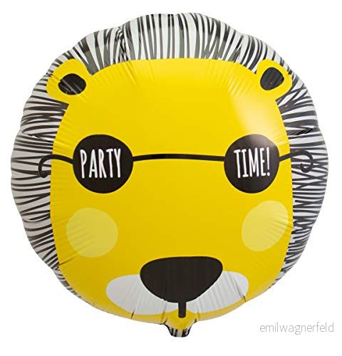 Folat Folieballong 'Party Time!' Lejon 45 cm 8714572643856