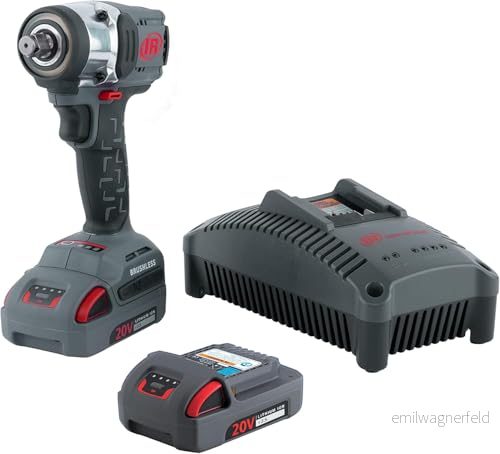 Ingersoll Rand sladdlös slagskruvdragarsats W3131 K22 EU, batteridrivet verktyg 3/8" med 20V, lätt och kompakt slagverktyg 663023168685