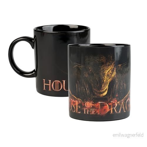 Grupo Erik Heat Changing Mug House Of The Dragon 35 cl 350 ml 11.8 oz Coffee Mug, Tea Cool Mugs Merchandise, Dragon, Game Thrones Gifts, Gifts 8435747802198