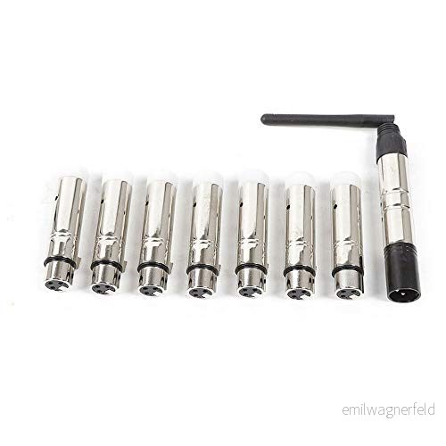 8 st DMX512 trådlös 2,4 G mottagare sändare kit ISM för bar DJ party scen ljus ljuseffekter 715092923327
