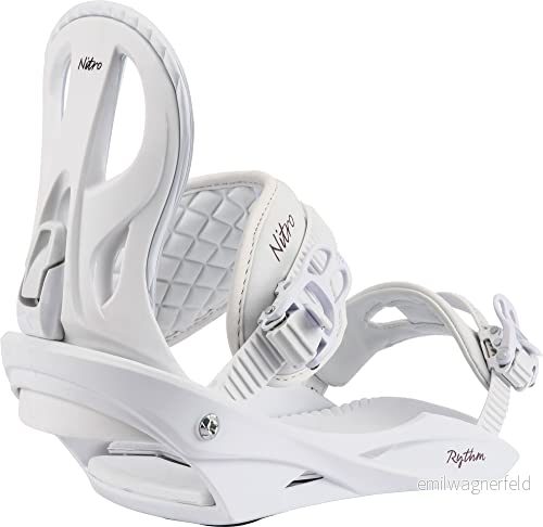 Nitro Dam Rythm All Mountain Freestyle billig bindning snowboardbindning, vit plommon, M 7630221836268