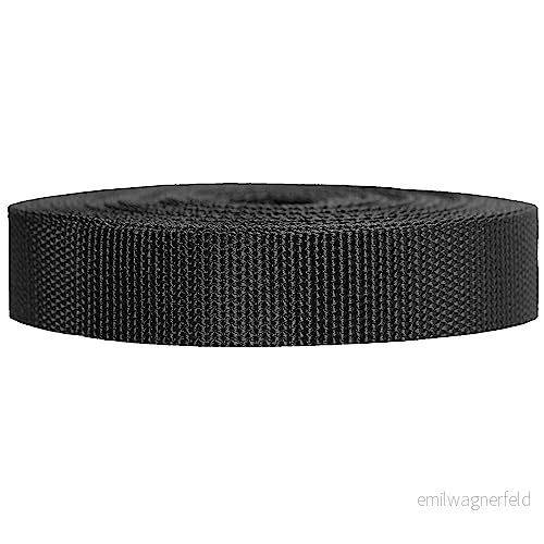 Strapworks tungvikt polypropylenväv slitstark poly rem för utomhusreparation av gör det själv utrustning, 1,5 tum x 25 meter, svart 848862037600