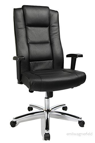 Topstar Chairman 10 kockar (höjdställbart armstöd läder, 64 x 63 120 cm) svart 4014296226224