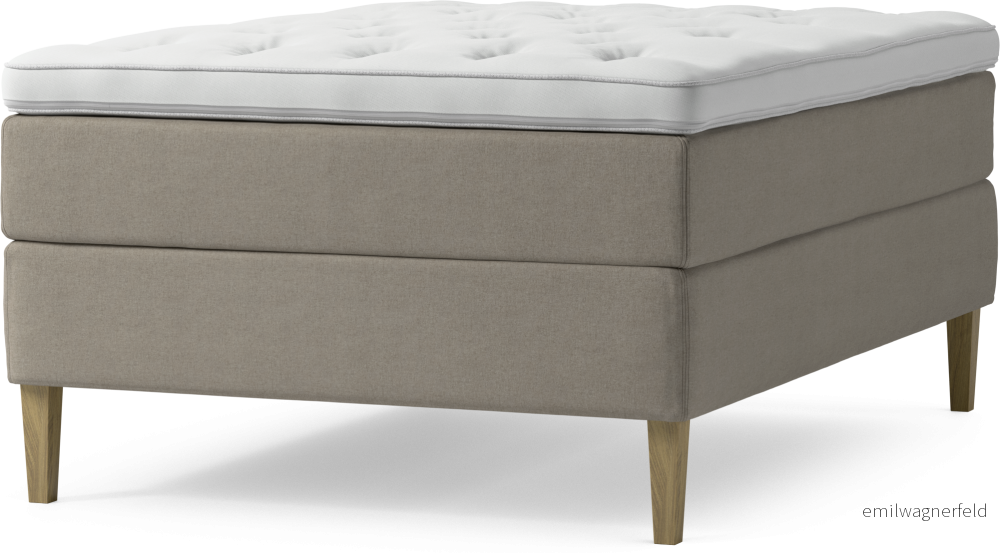 Delux Dream Kontinentalsäng, enkelsäng 140 cm med bäddmadrass och sängben ADmHj