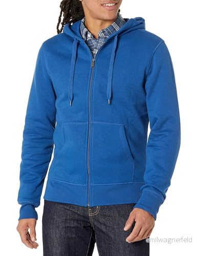 Amazon Essentials Men's Fleecetröja med hel dragkedja (finns i Big & Tall), BLÅ, XXL 191770188248