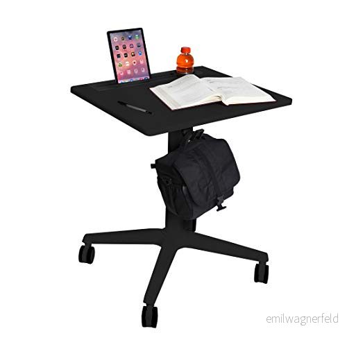 Seville Classics Airlift Höjdjusterbart Skrivbord - Metall - Lönn - 62 x 43 cm 17641659054