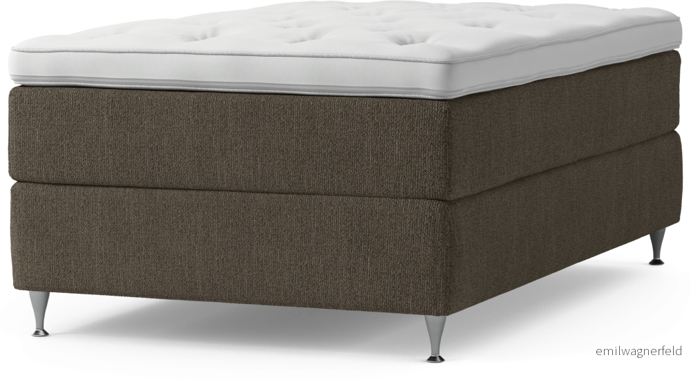 Delux Dream Kontinentalsäng, enkelsäng 120 cm med bäddmadrass och sängben Nkolp