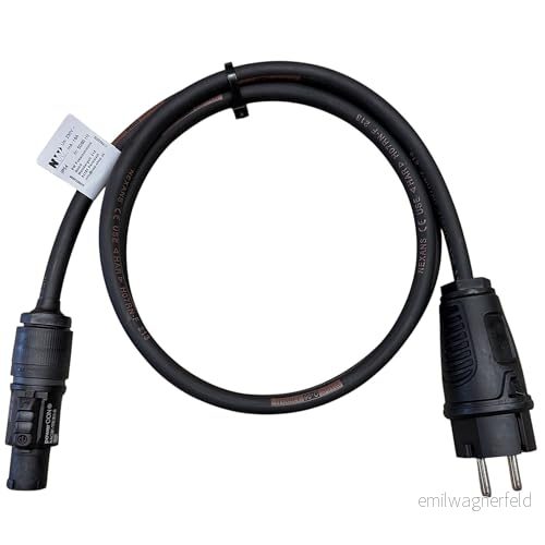 NWP strömkabel 1,5 m Schuko kontakt till powerCON True1 uttag 3 x mm² gummislangkabel NAC3FX W 4260596791164