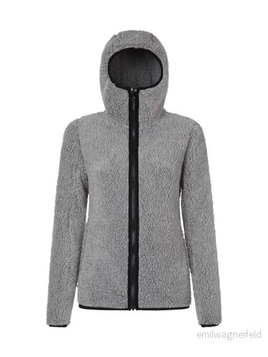 Rock Experience REWC02651 Z047 RE.Point Hope Hoodie Woman Fleece Lång Tröja O014 Grå Melange + 0208 Caviar M 8057734814733