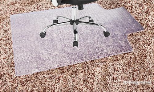 TUKA i AKUT 2 st. 90 x 120 cm matta golvskyddsmatta med läpp, heltäckningsmatta kontorsstolmatta, skrivbordsstolsunderlag, stolmatta nitar, mjölktransparent TKD4012 2X 6975990035940