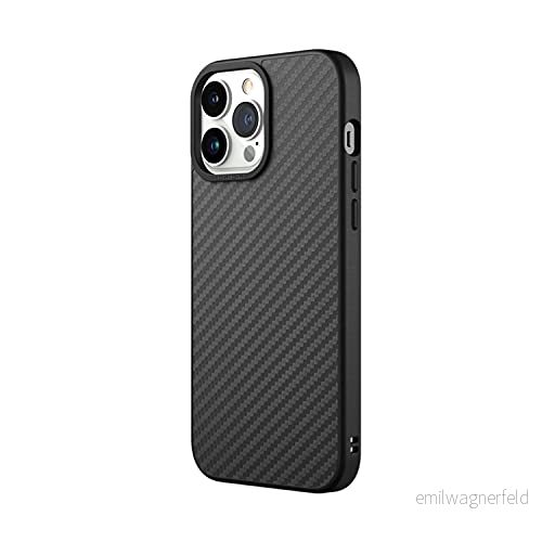 RHINOSHIELD fodral kompatibelt med iPhone 13 Pro Max solid kostym stötdämpande smal designskyddsfodral premium matt finish 3,5 m (13 fot) fallskydd kolfiber 888543112899