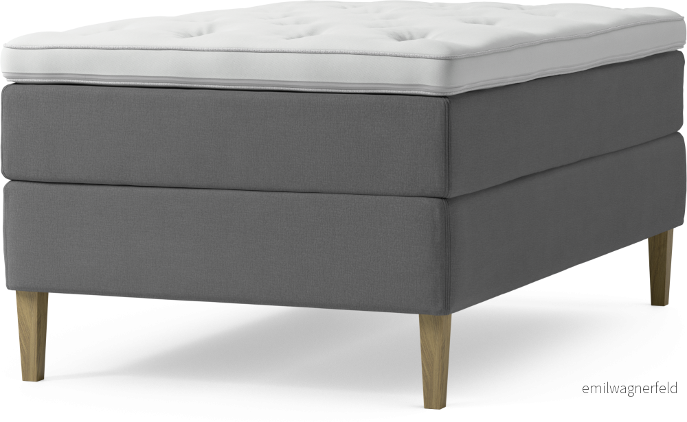 Delux Dream Kontinentalsäng, enkelsäng 120 cm med bäddmadrass och sängben o44O8