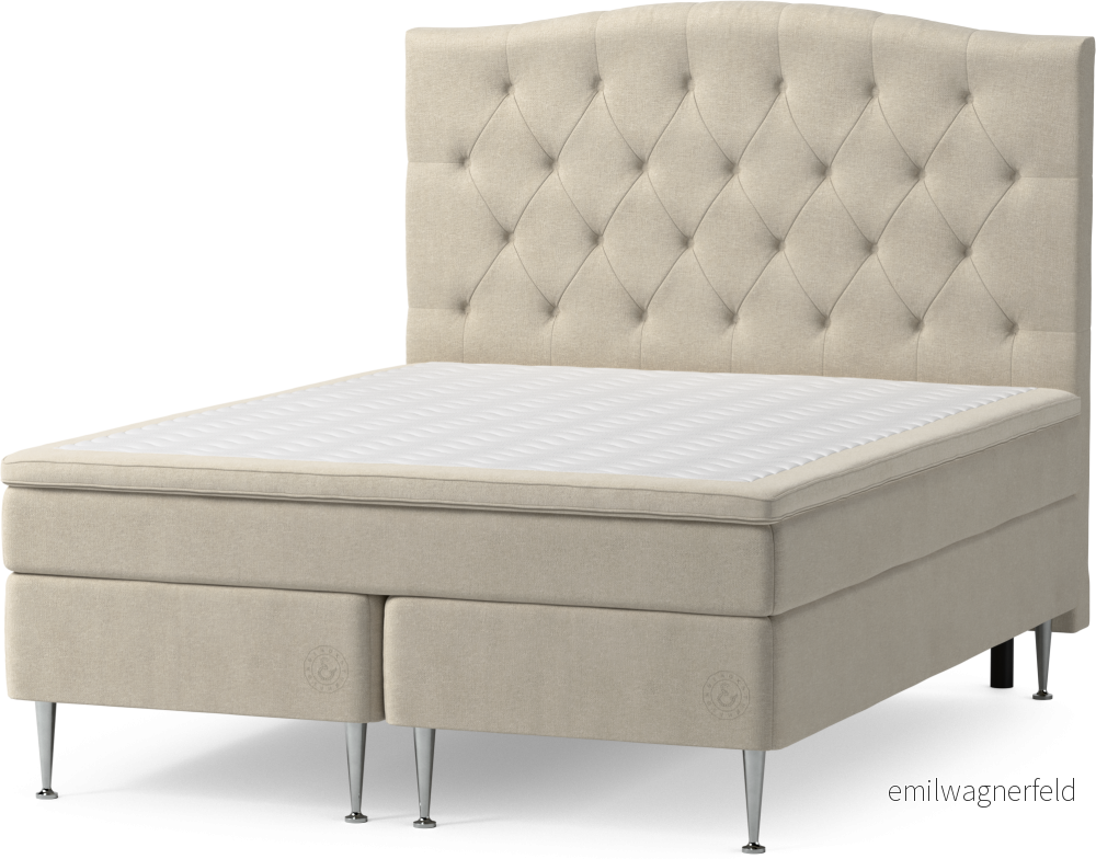 Asperö Comfort Kontinentalsäng, dubbelsäng med bäddmadrass Comfort och sängben YziWE