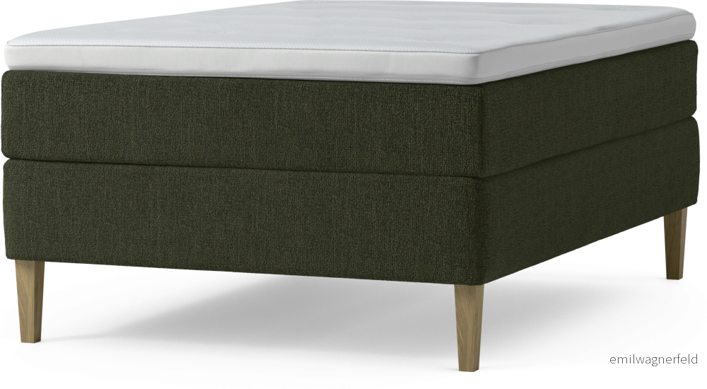 Delux Dream Kontinentalsäng, enkelsäng 140 cm med bäddmadrass och sängben w2xB4