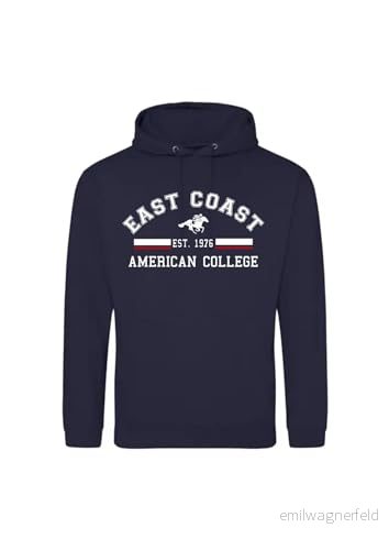 AMERICAN COLLEGE USA tröja med tryck varma kläder blandade män och kvinnor casual modell ACSCW2 Navy L, Färg: blå, L 3666052676579