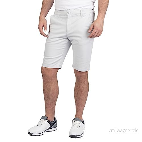 Island Green herr bomull stretch grepp midjeshorts, ljusgrå, 38W 5050217347141