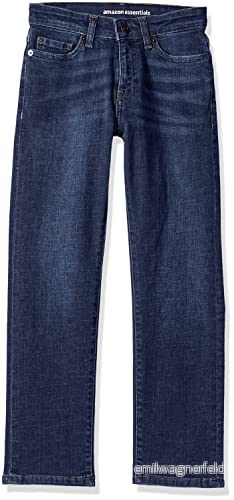 Amazon Essentials pojkjeans, normal rak passform, mörk tvätt, 10 plus 194223255030