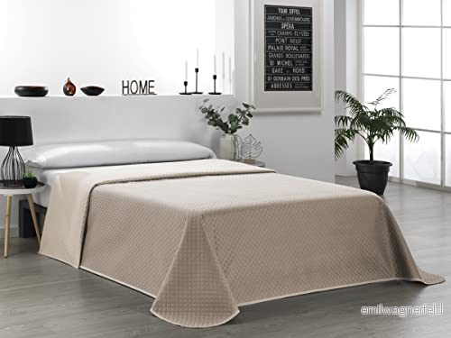 Martina Home Boutí överkast Reversible, Beige läder, Säng 135 8435701303839