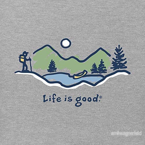 Life Is Good herr vintage krossare grafisk t shirt vandring jake 192792291831