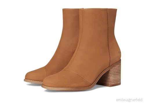 TOMS Evelyn Mid Calf Boot för kvinnor, Gulbrunt läder, 36.5 EU 195703406218