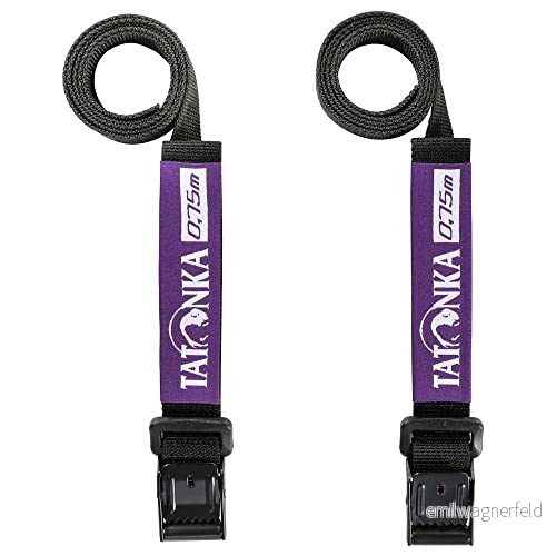 Tatonka Unisex vuxen Easy Strap 18 mm/75 cm par remmar, svart/lila, 0,75 m EU 4013236335255